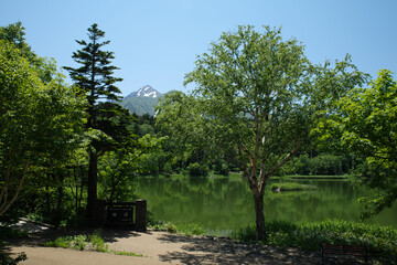 利尻島　姫沼の風景