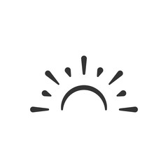 Sun Icon Design Graphic Template Isolated