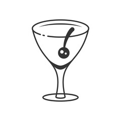 Wine Glass Icon Design Graphic Template Isolated