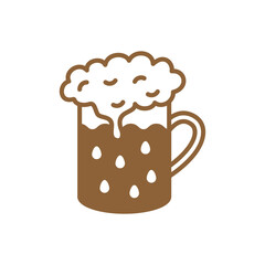 Beer Icon Design Graphic Template Isolated