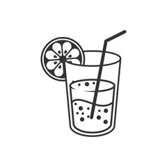 Orange Juice Icon Design Graphic Template Isolated