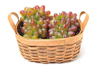 red grape on white background 