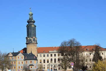 Fototapeta premium Historisches Schloss in der Altstadt von Weimar, Thüringen