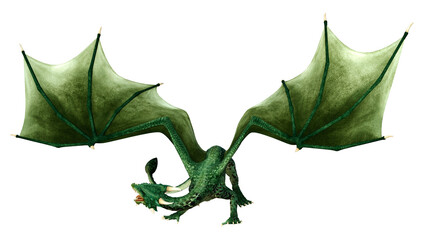 Obraz premium 3D Rendering Fairy Tale Dragon on White