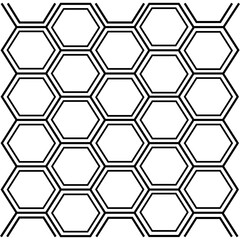 seamless pattern hexagon with honeycomb style, simple vector