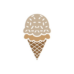 Ice Cream Cone Icon Graphic Design Template Isolated