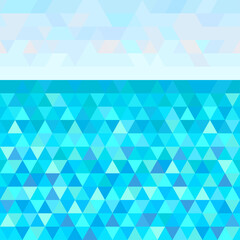 Obraz premium Seamless triangle pattern. Universal sea landscape. Striped multicolored background. Universal geometric texture. Dinamic colored background. Lineal wallpaper. Decorative style. Line art. Doodle