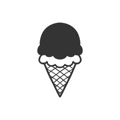 Ice Cream Cone Icon Graphic Design Template Isolated
