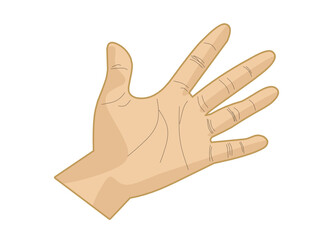 left palm vector