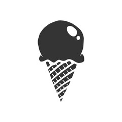 Ice Cream Cone Icon Graphic Design Template Isolated