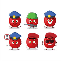 A dedicated Police officer of pomegranate mascot design style