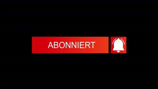 Subscribe Button in German Language With Alpha Channel Prores 4444.