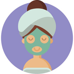 Facial Treatment Icon. Spa and Sauna Icon
