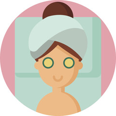 Facial Treatment Icon. Spa and Sauna Icon