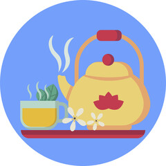 . Herbal Tea Icon. Spa and Sauna Icon