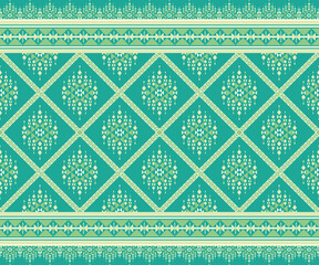 Ethnic Abstract retro repeating texture fabric Vector oriental pattern geometric embroidery illustration 