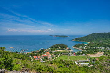 Fototapeta na wymiar Panorama of center Cu Lao Cham island near Da Nang and Hoi An, Vietnam