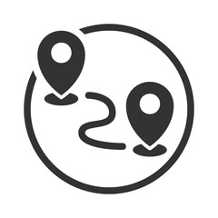 Location and Map solid icon.