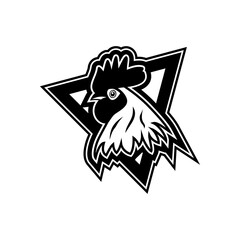 vector graphic of dashing rooster logo