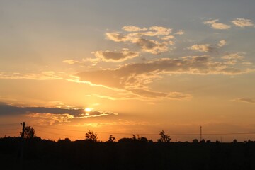 sunset over the city. Kazan. 2021