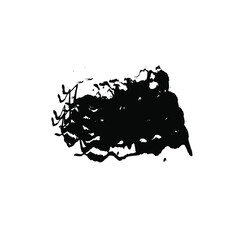 Paint brush stroke vector, black grunge banner