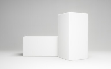 Modern product box packaging mockup. 3D packaging mockup