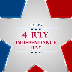 Fototapeta premium Happy American Independence July 4th