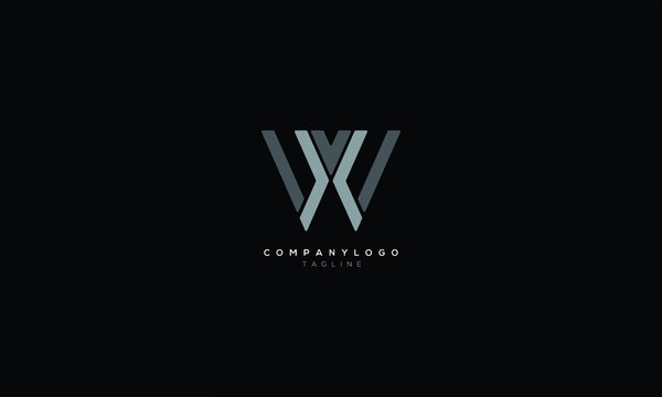 WX XW W AND X Abstract initial monogram letter alphabet logo design
