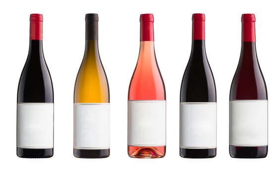 New wine bottle on white background