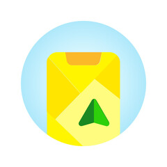 Smartphone , Location and Map flat icon.