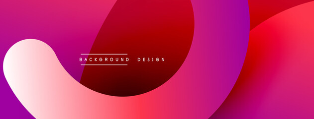 Abstract overlapping lines and circles geometric background with gradient colors