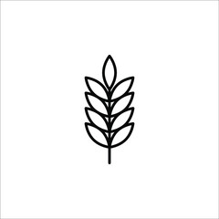 Farm wheat ears icon vector template on white background