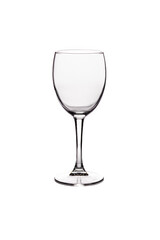 Empty wine glass isolated on white background