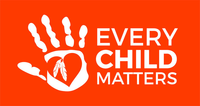 Every Child Matters Logo Design. Vector Illustration. Canadian Indigenous Tragedy Illustration.
