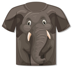 Front of t-shirt with elephant template