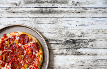 pizza on table