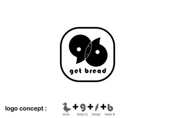 letter G and B for get bread logo. suitable for bread or bakery logo brand.