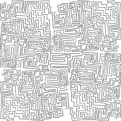Abstract maze / labyrinth with entry and exit. Vector labyrinth. Manual labyrinth drawing. The game is a maze for fun.