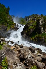 waterfall in the mountains