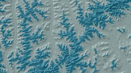 Blue Pastel Digital Elevation Model in West of Russia