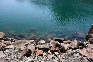 coral reef in the blue sea