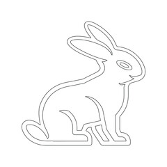 Obraz premium Rabbit icon (Animal, bunny, rabbit icon) Outline Vector illustration