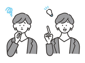 働く女性 ビジネスイラスト ベクター素材セット