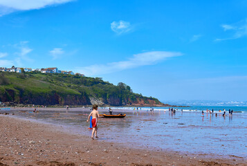 colorful beach huts, - Paignton