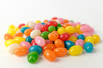 Fototapeta na wymiar jelly bean on a white background
