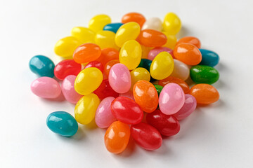 jelly bean on a white background