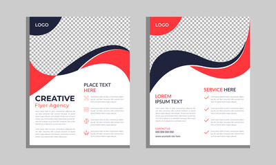 Business bi-fold brochure Template or Flyer Design Template