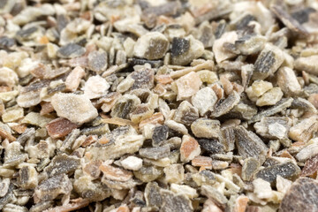 Dry kelp close-up macro background. Used as salt