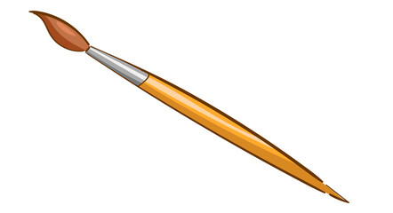 a cartoon-style drawing brush, isolated on a white background