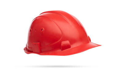 Fototapeta premium Plastic protective helmet for worker isolated on white background